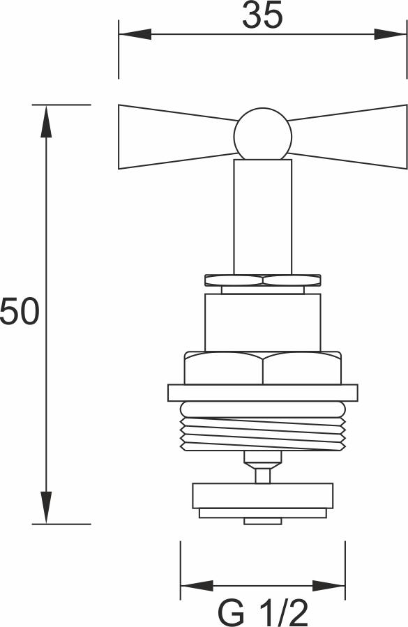 Nadogradnja za baštensku slavinu sa štop biksnom 1/2"   CF2006